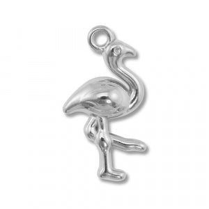 Flamingo bedel - Stainless steel goud/zilverkleurig
