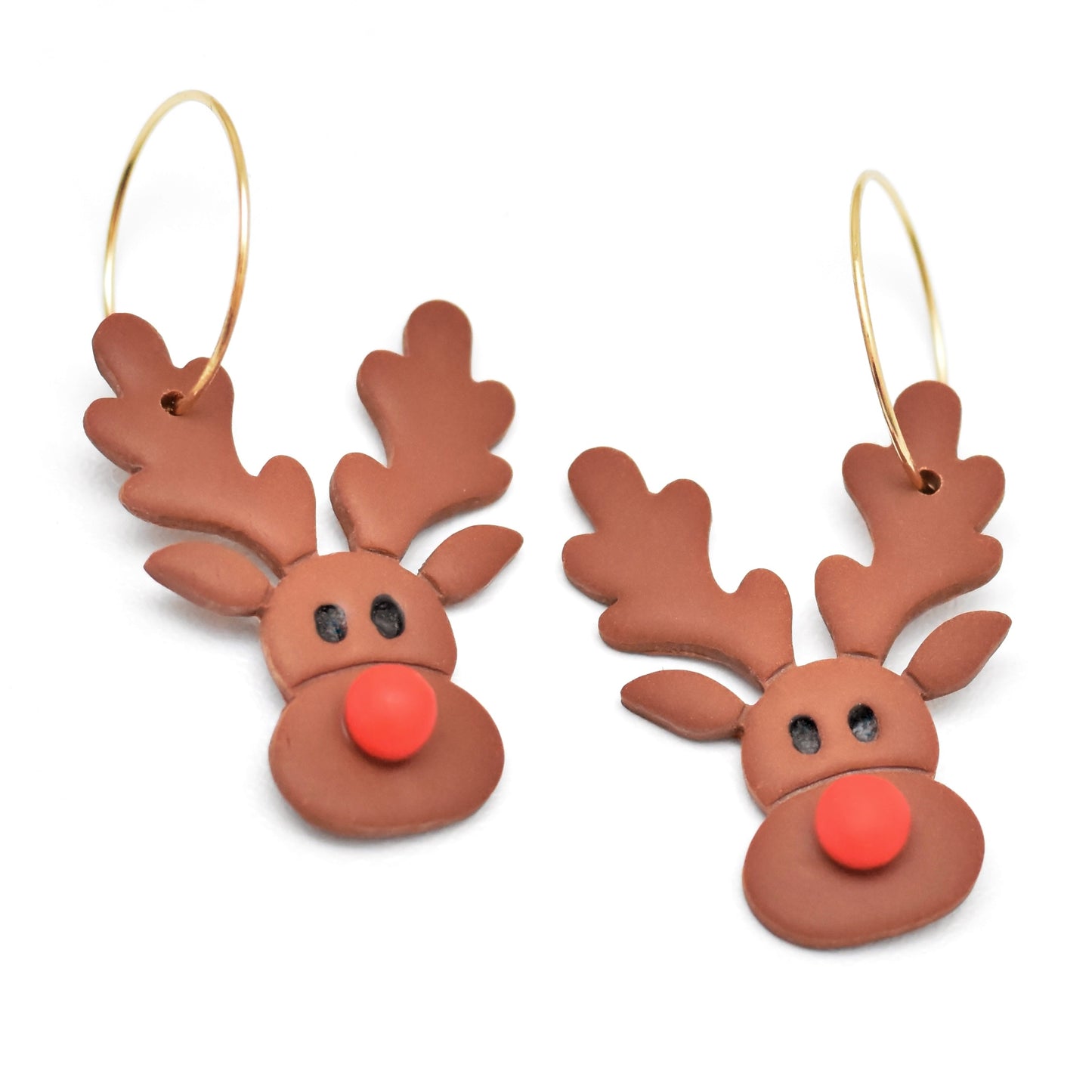 Rendieren met 18k vergulde hoop