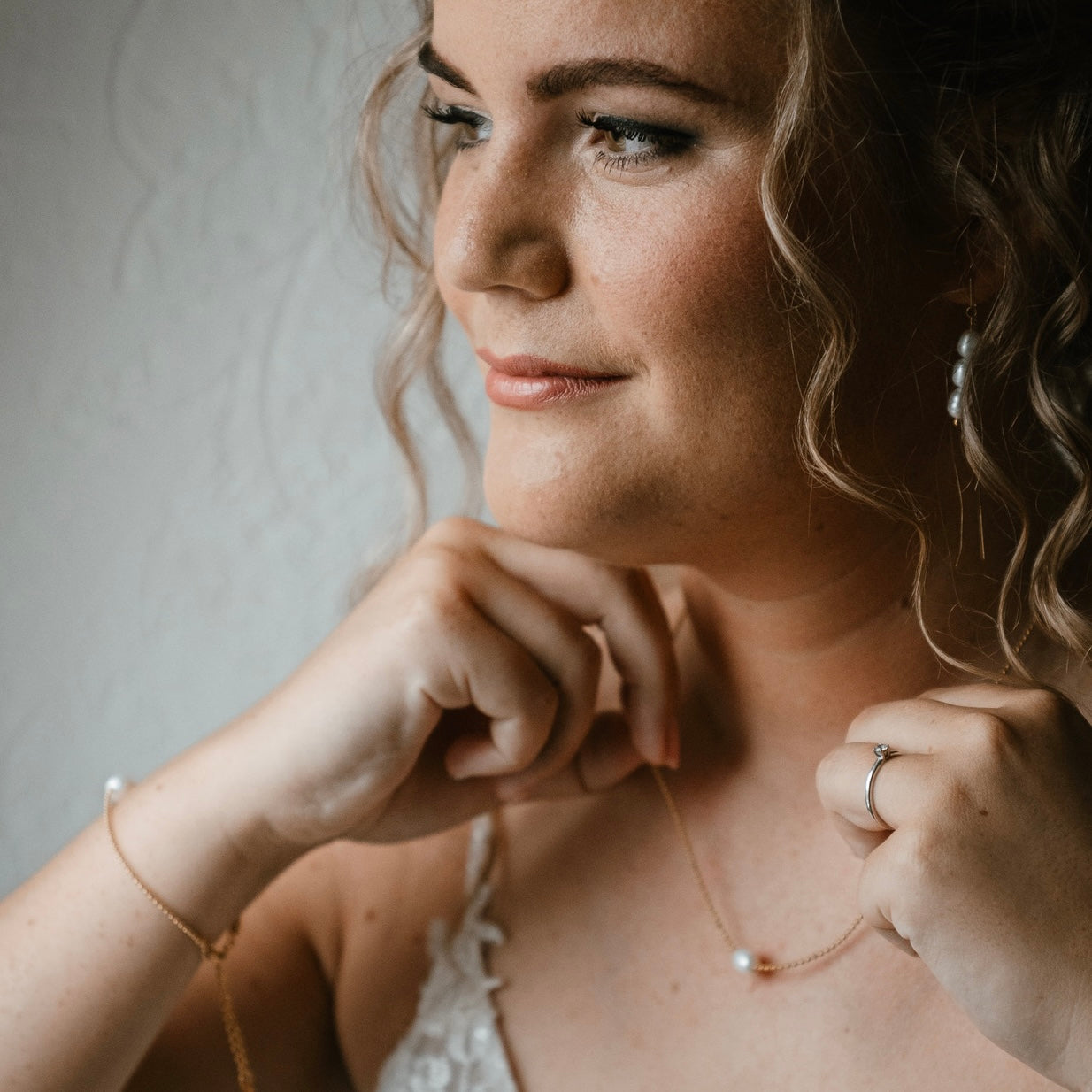 Zoetwater parel oorbellen - wedding collectie