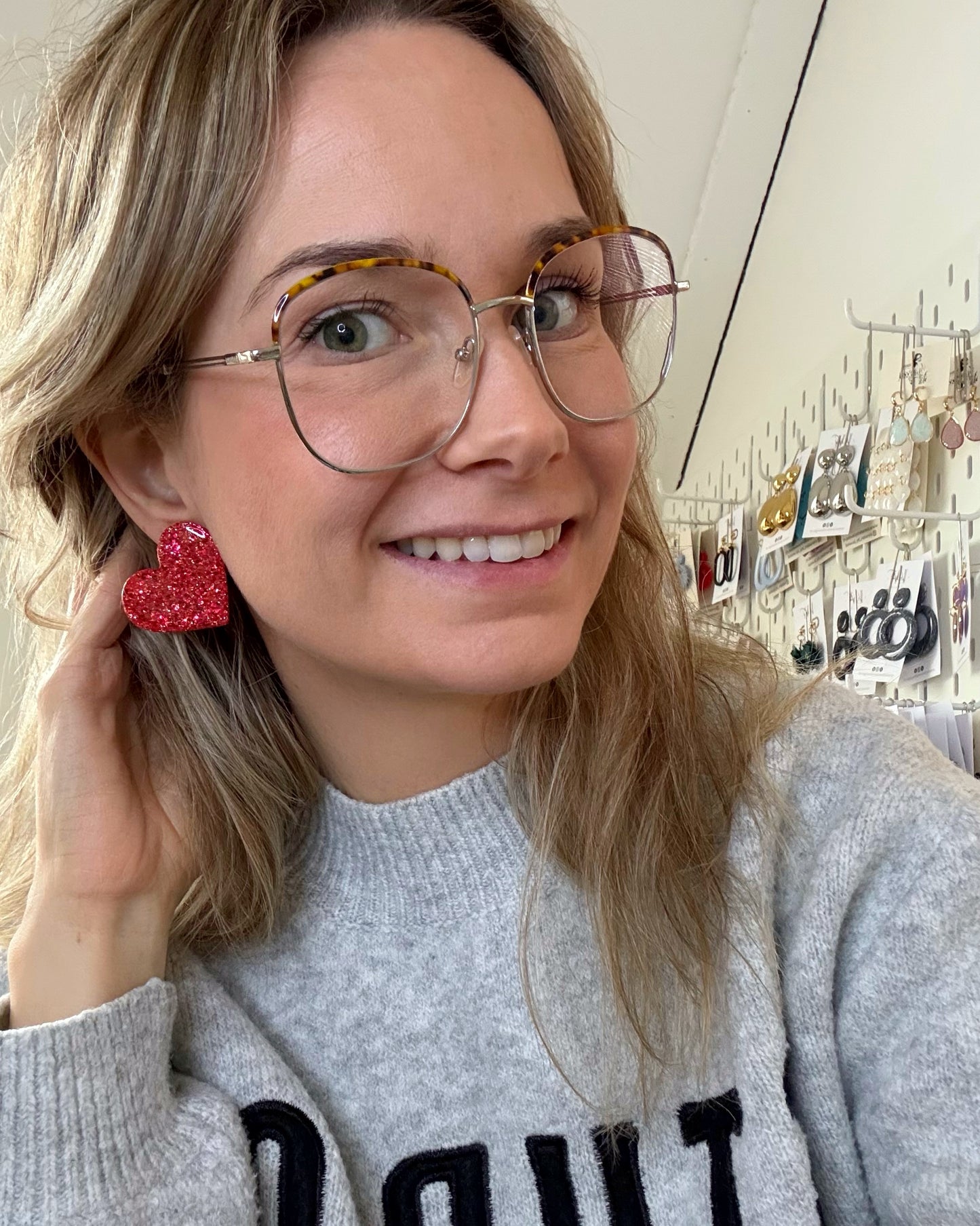 Rode big heart studs