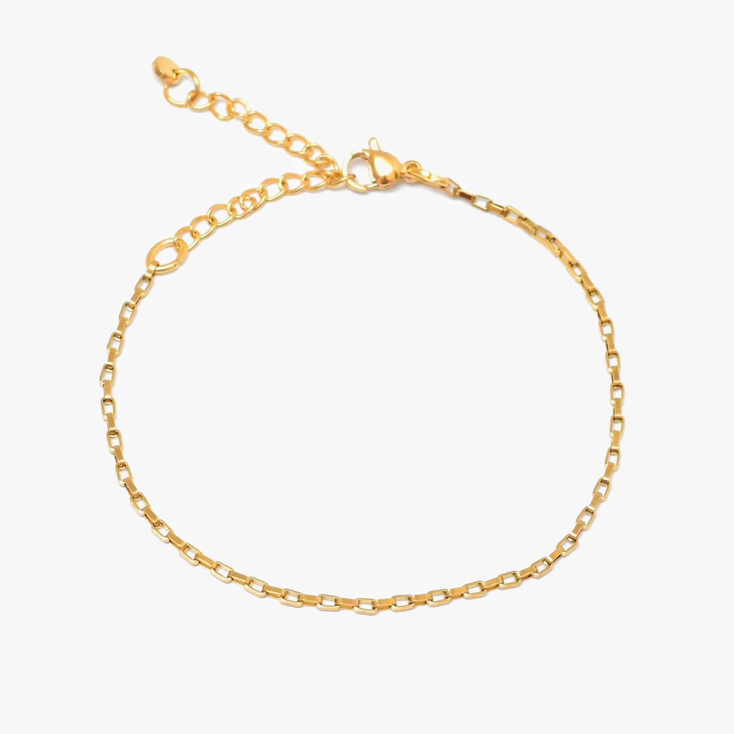 Mini schakel armbandje - goud