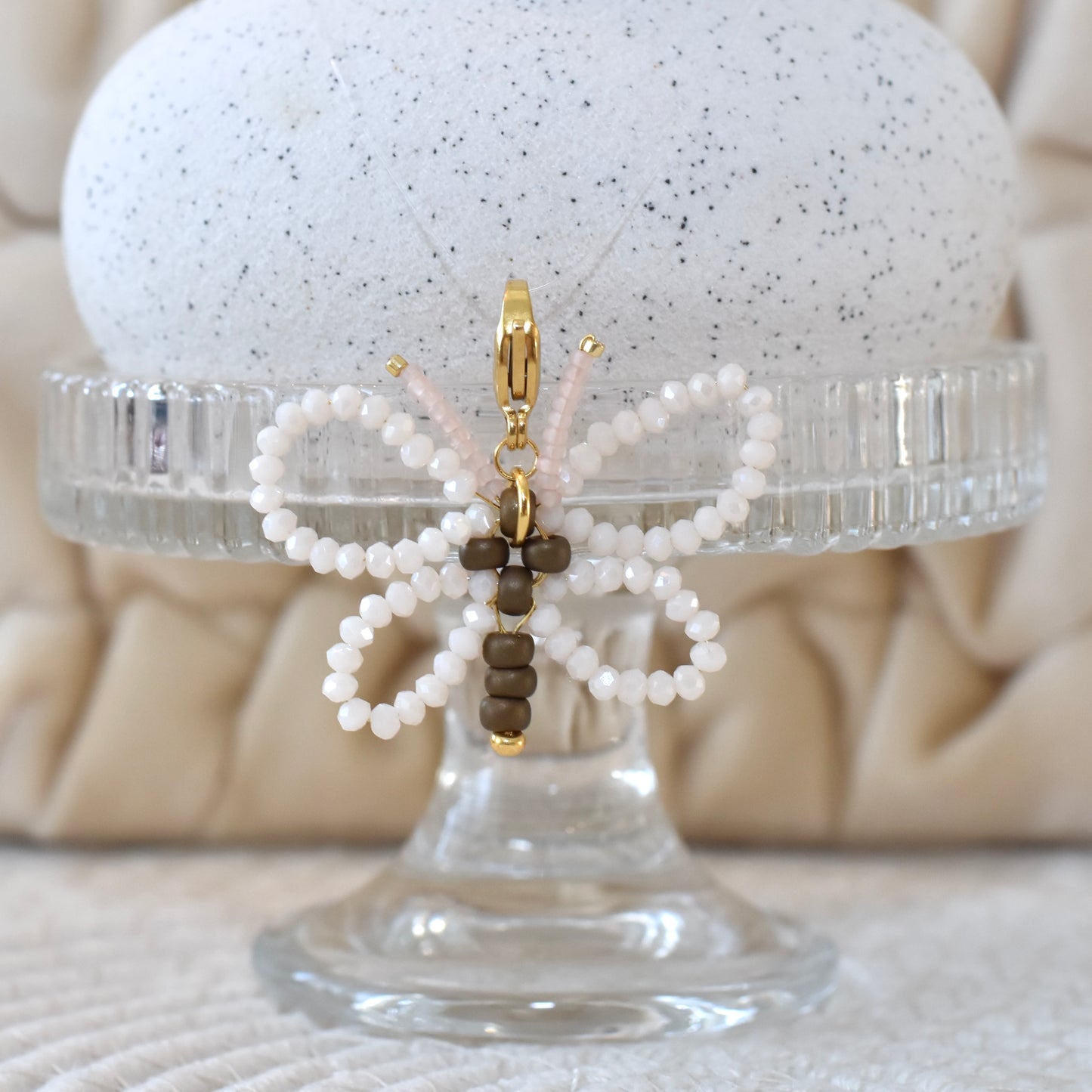 DIY kralen vlinder maken - wit