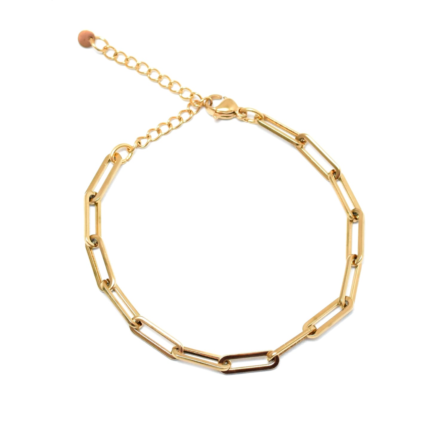 Schakel armbandje - goud