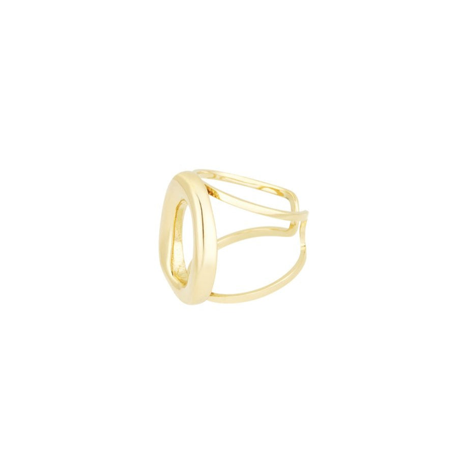 Bold circle ring - goudkleurig