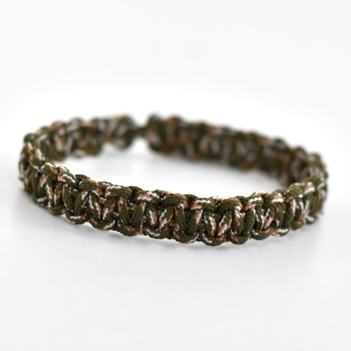 Stoere heren armband van maritiem koord – army green