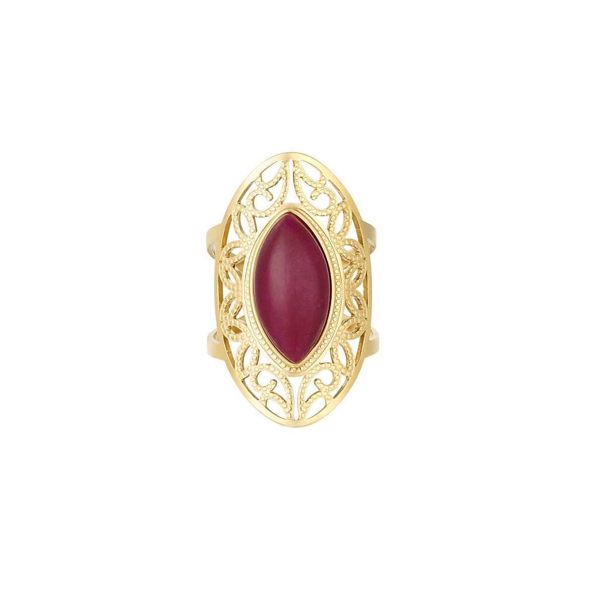 Big stone ring - rood