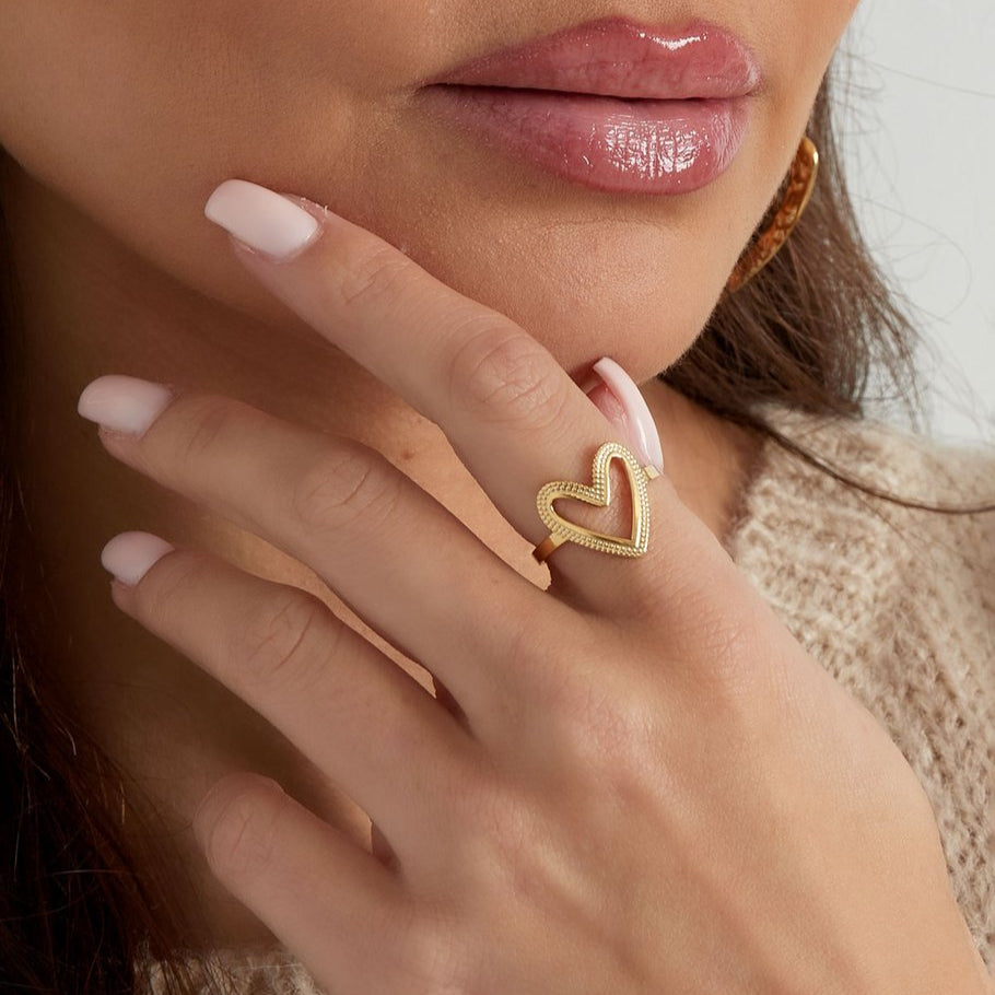 Forever love ring - goud/zilverkleurig