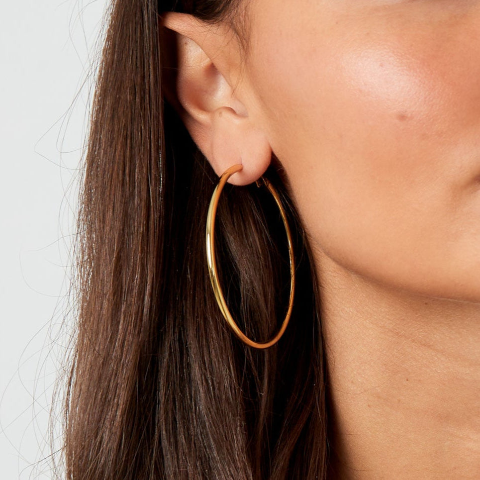 Hoops medium zilverkleur 1