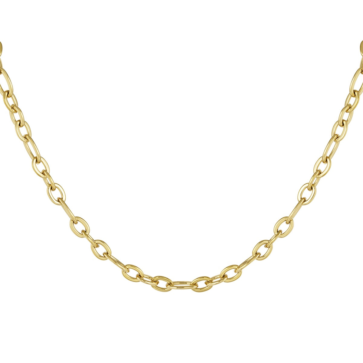 Basic schakelketting goud