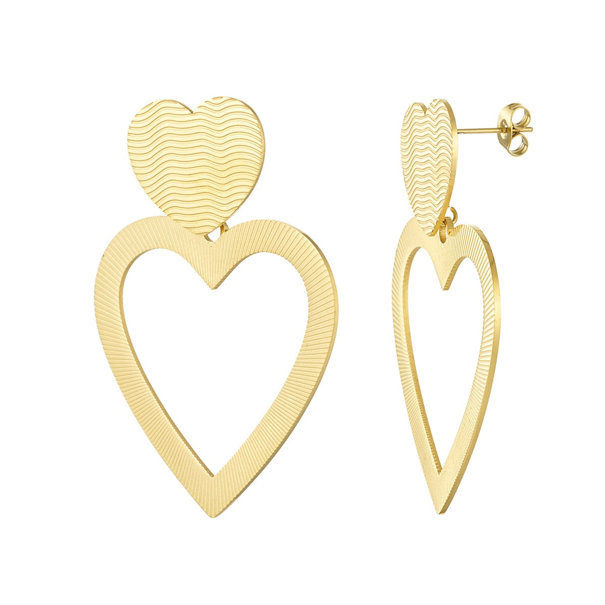 Oorbellen love wins - Goud