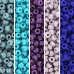 Miyuki rocailles 8/0 5 kleuren - blue sparkle mix 10 gram