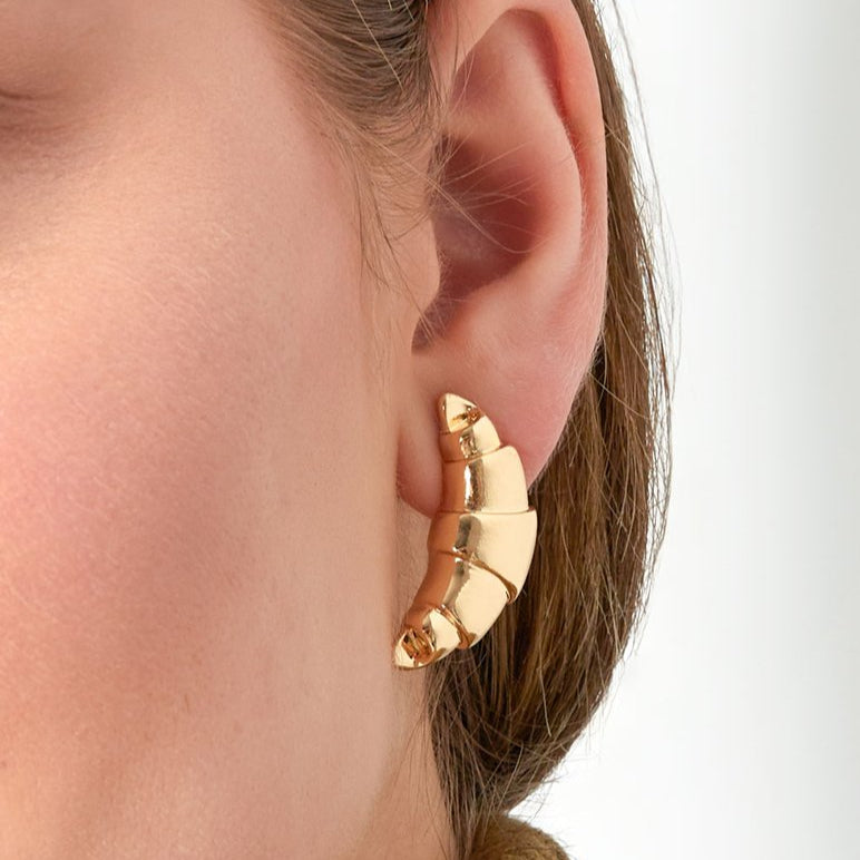 Sweet croissant oorbellen - goudkleurig