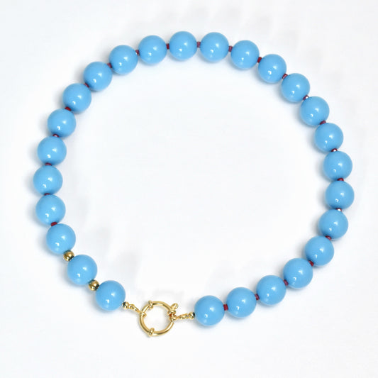 Bold blue ketting - goud/zilverkleurig