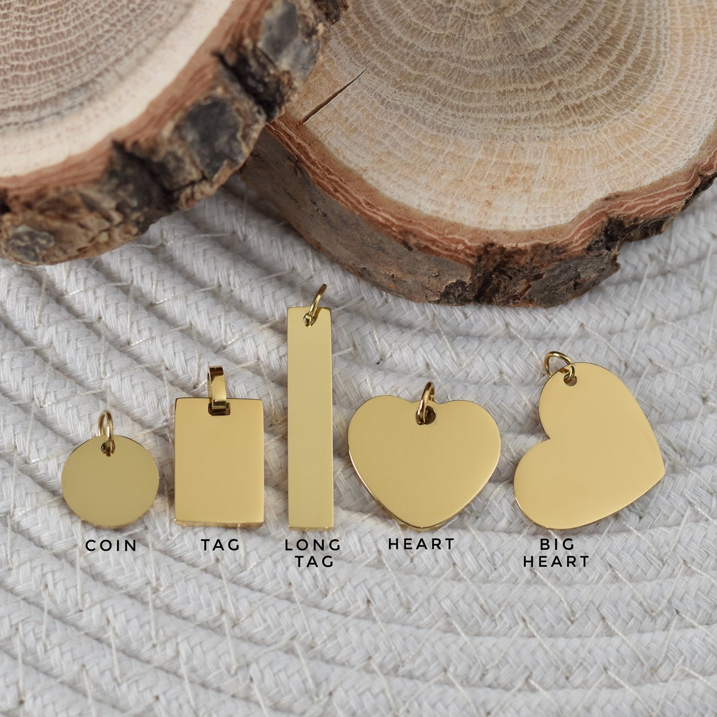 Ketting met gepersonaliseerde bedel naam|datum|initialen - goudkleurig