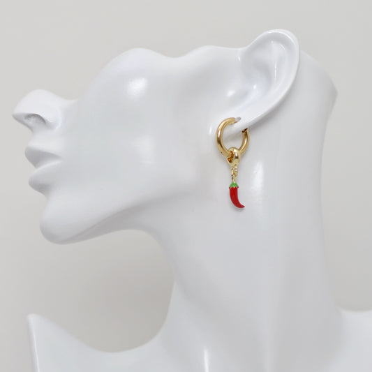 Hoops met peper bedel - goudkleurig