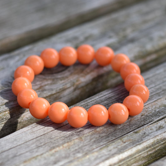 Oranje kralen armband