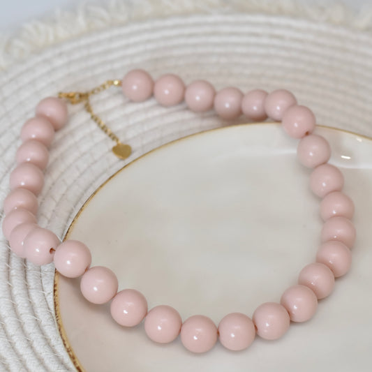 Kralen ketting peachepuff