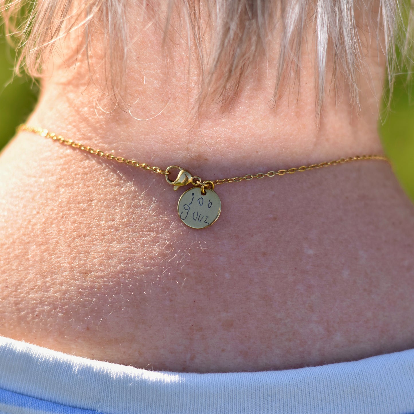 Memory Heart ketting met gravure - goudkleurig