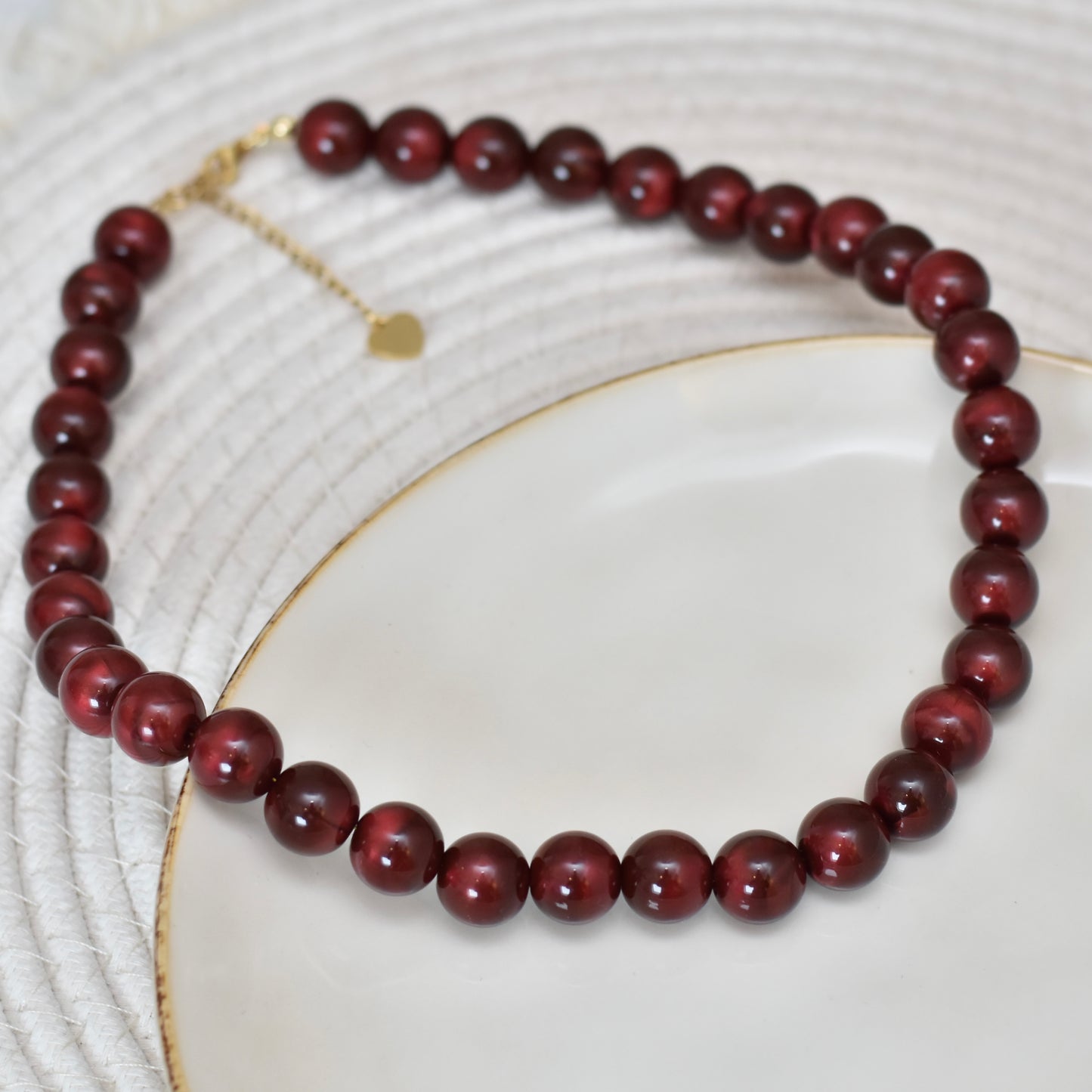Kalen ketting bordeaux rood