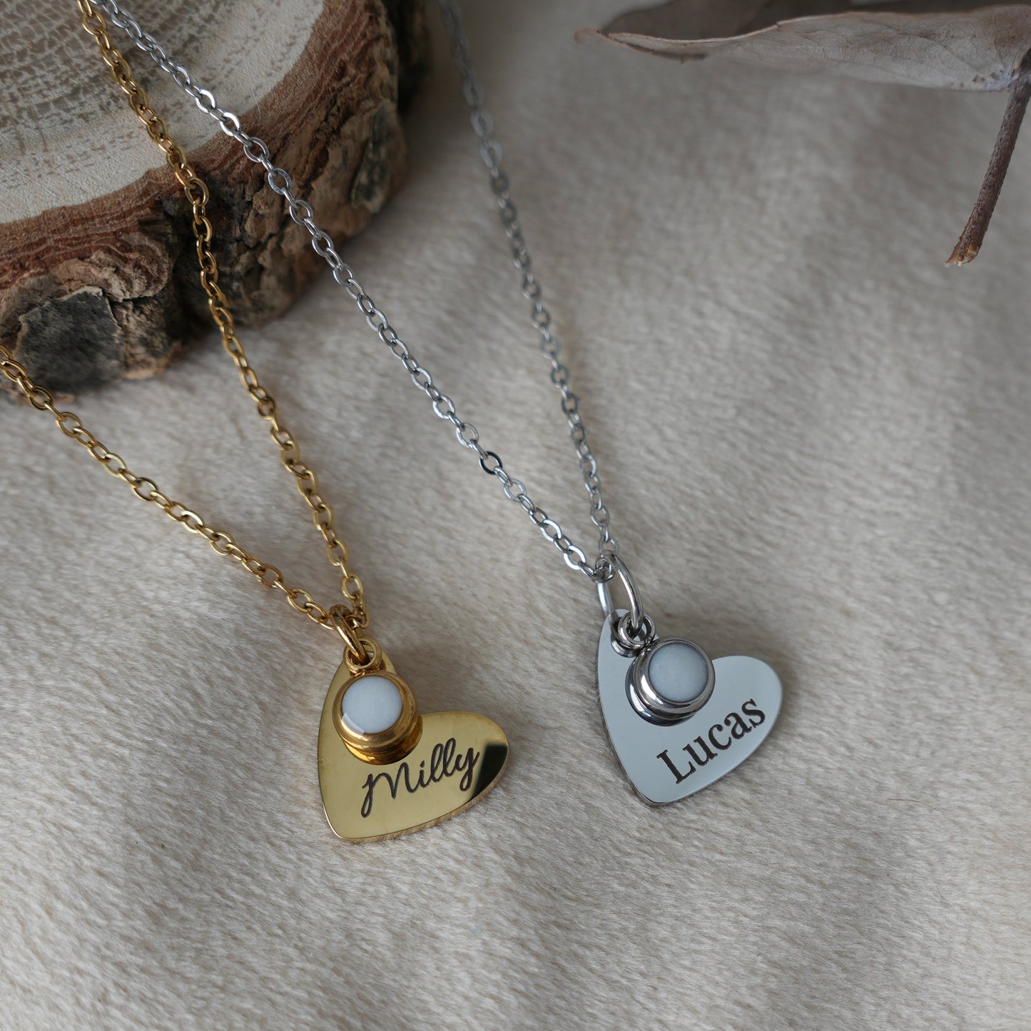 Moedermelk ketting Milly - goud of zilverkleurig rvs