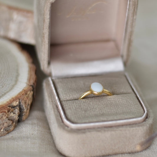 Moedermelk ring ovaal - Goud of zilverkleurig rvs