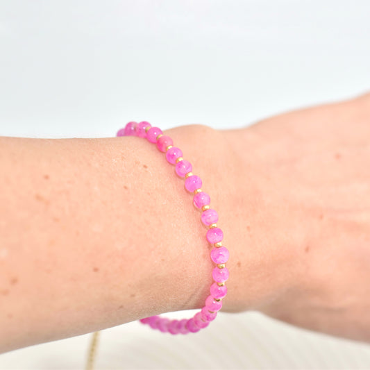 Fuchsia kralen armband