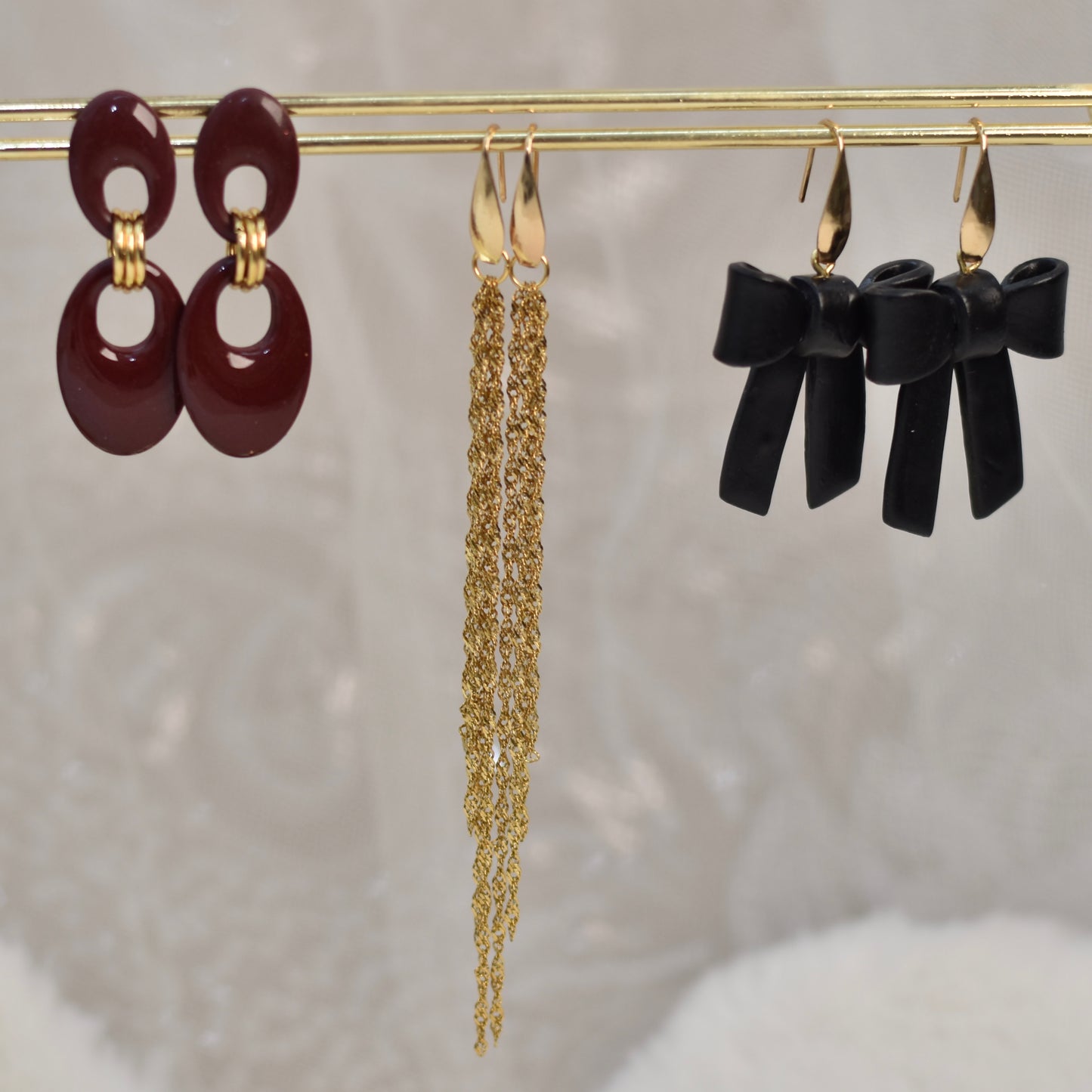 Golden Cascade Sliertjes Oorbellen