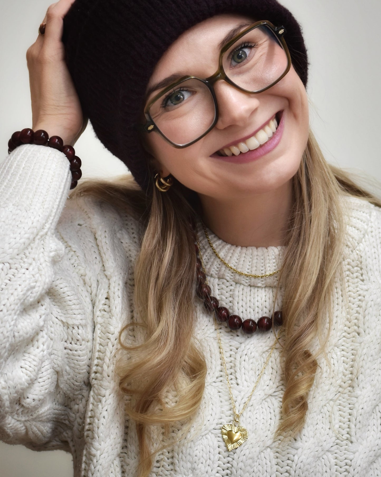 Kalen ketting bordeaux rood