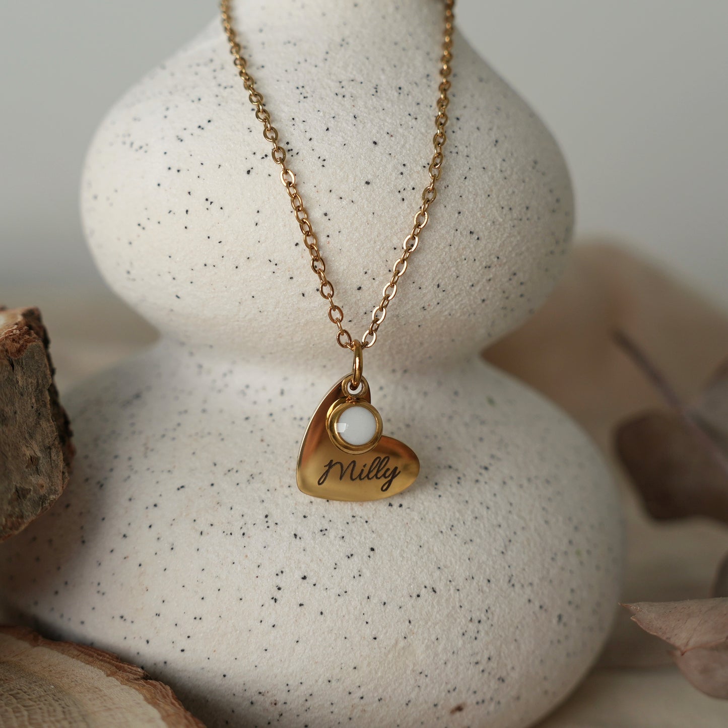 Moedermelk ketting Milly - goud of zilverkleurig rvs