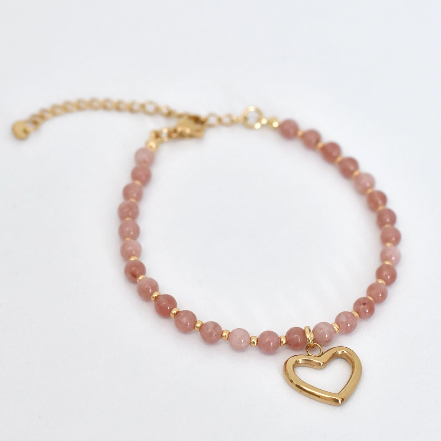 Natuursteen kwarts armband - roze