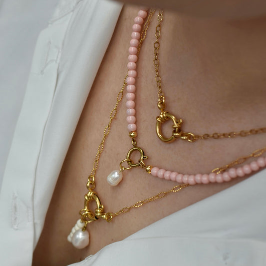 Soft puffy peaches kralen ketting