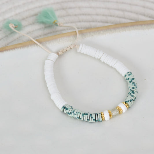 Armband groen met schuifknoop