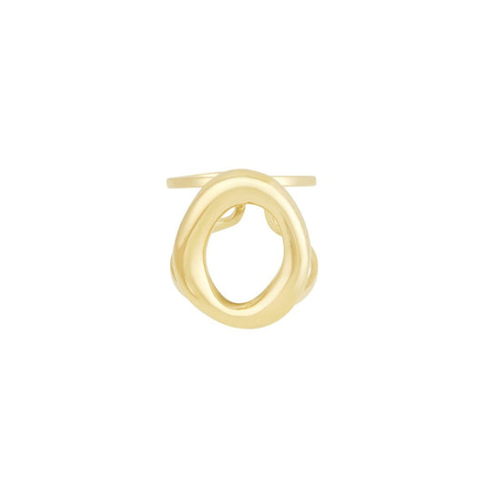 Bold circle ring - goudkleurig