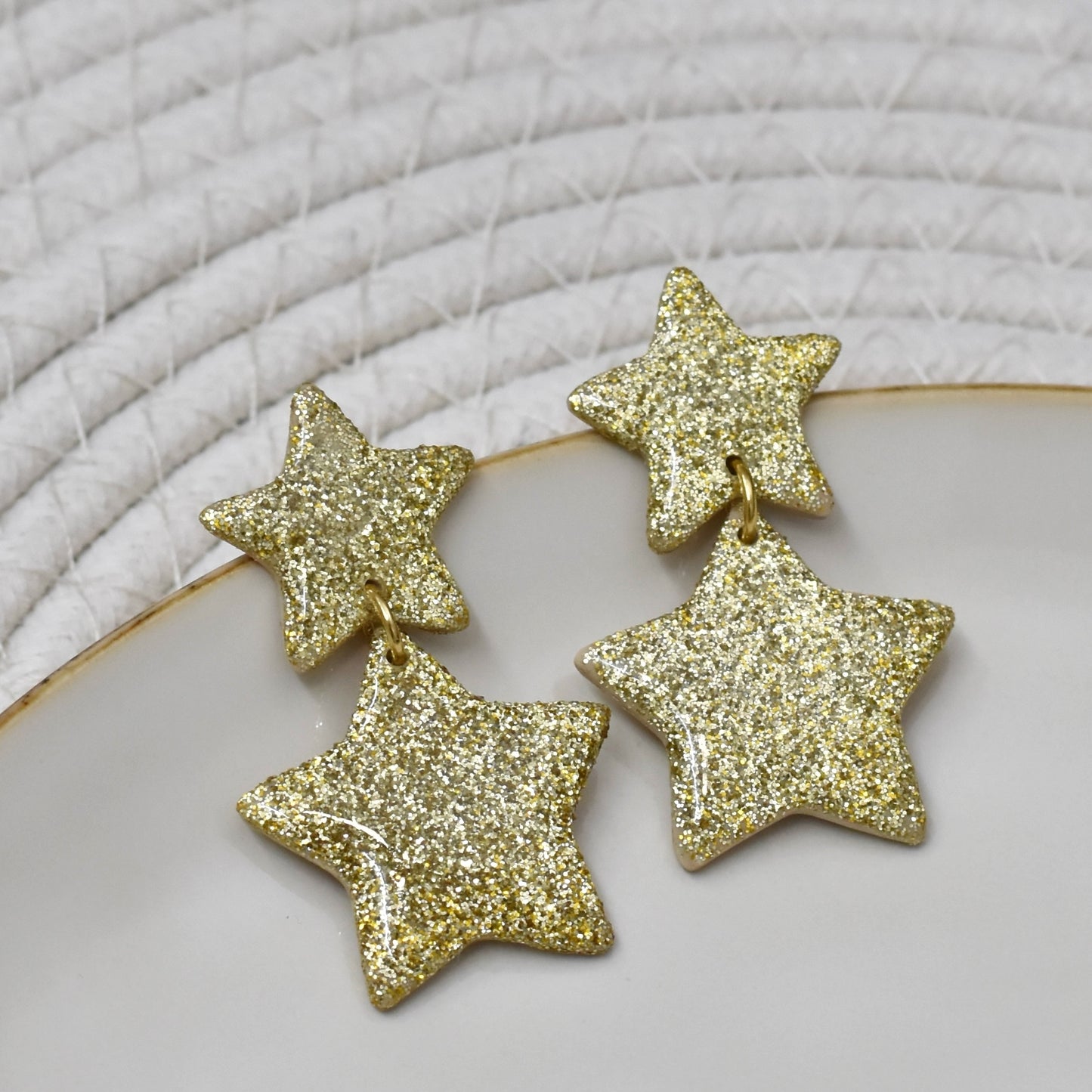 Glitter sterren - goud