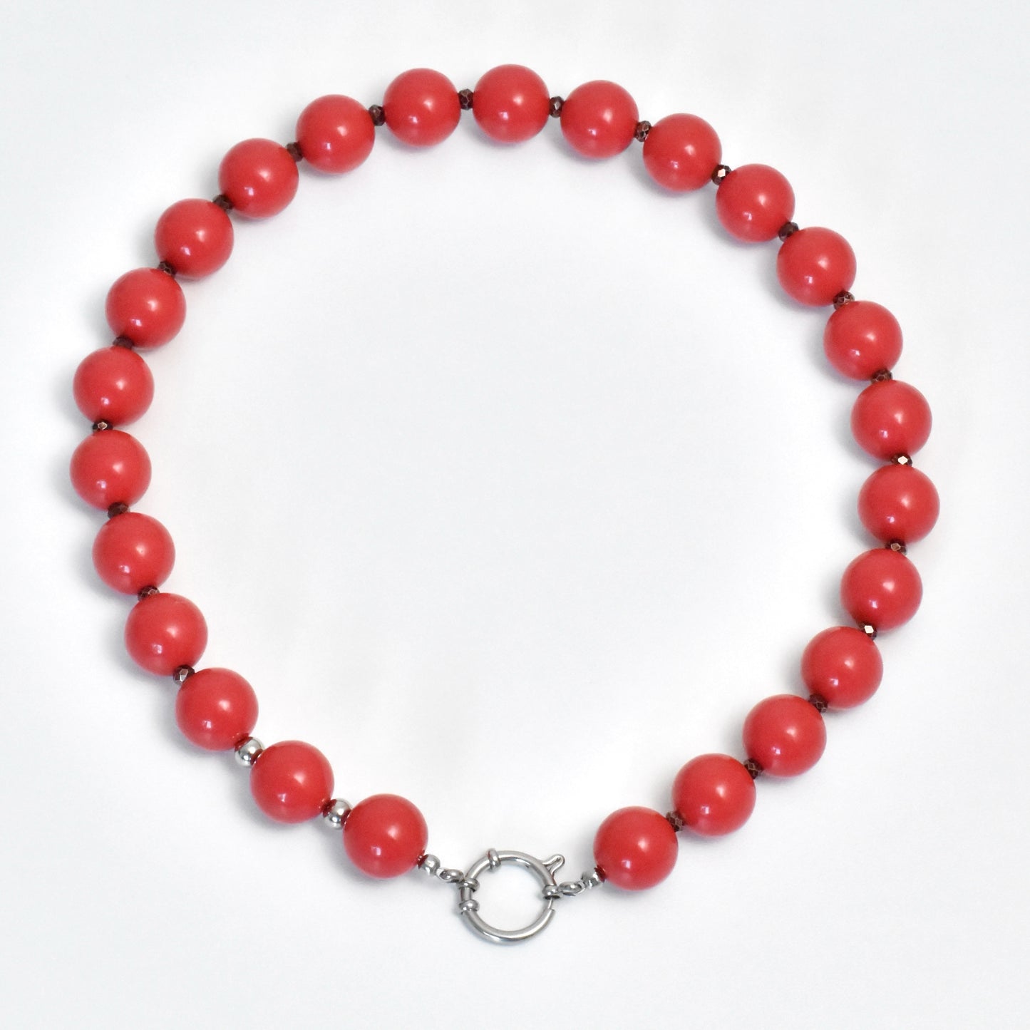 Bold red ketting - goud/zilverkleurig