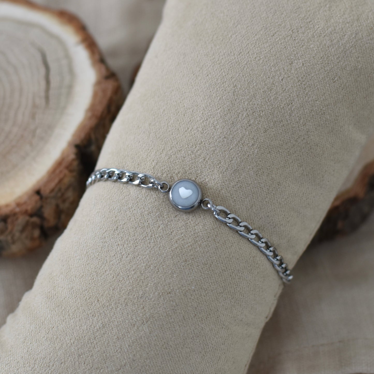 Moedermelk armband Classic Link - zilverkleurig rvs