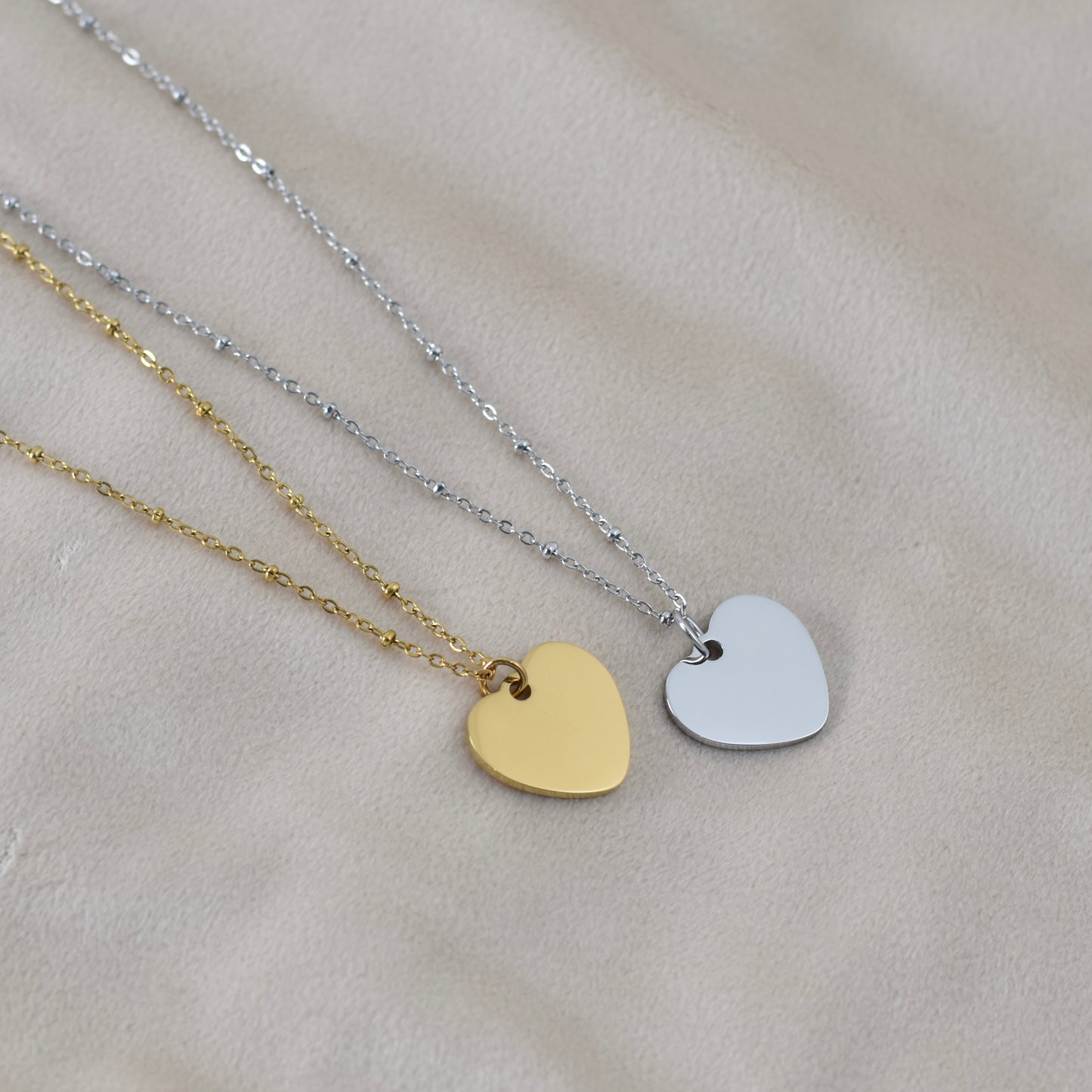 Ketting met gepersonaliseerde bedel naam|datum|initialen - goudkleurig