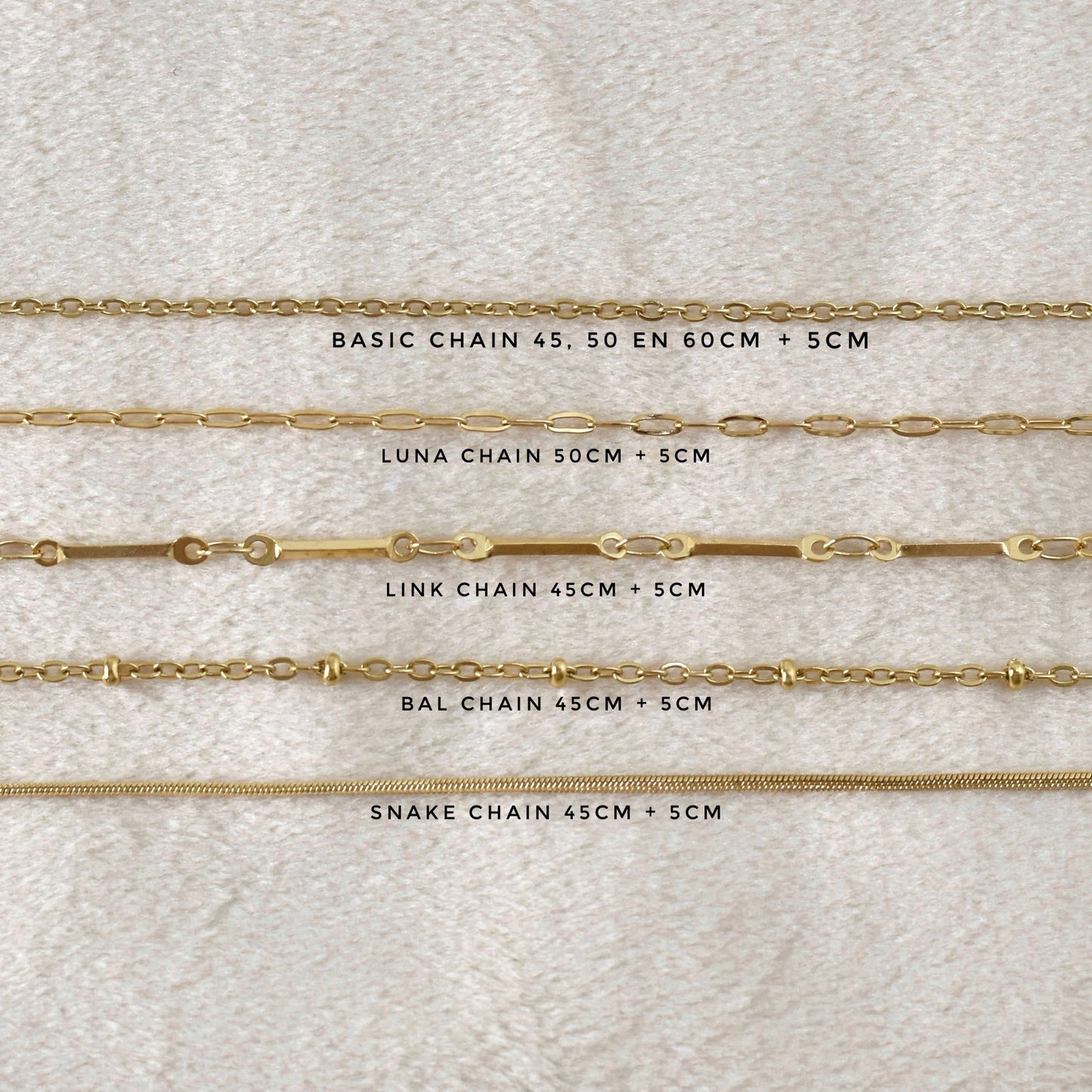 Ketting met gepersonaliseerde bedel naam|datum|initialen - goudkleurig