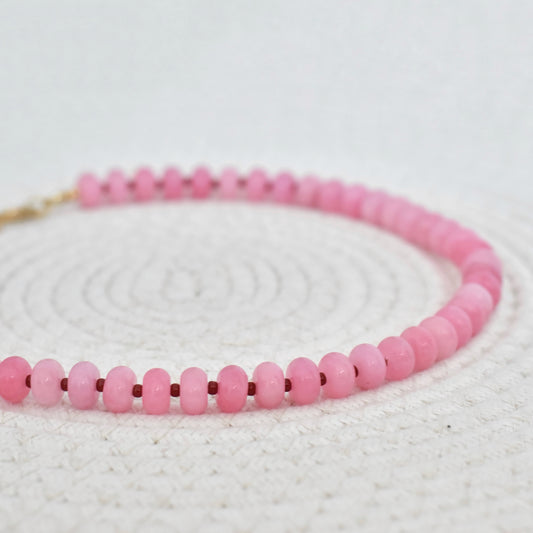 Berry Blush ketting - licht roze & bordeaux