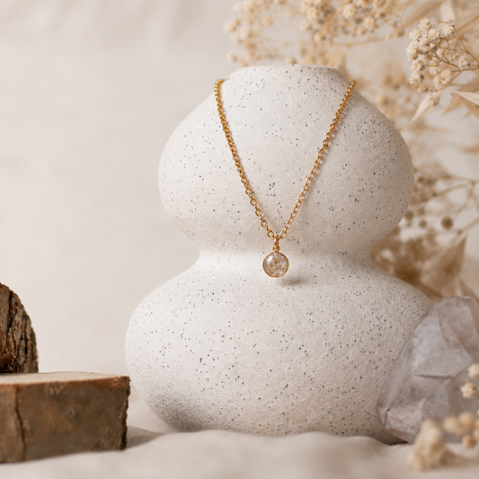 Herinneringsketting Petite (6mm ronde bedel) - 14/20 Gold Filled
