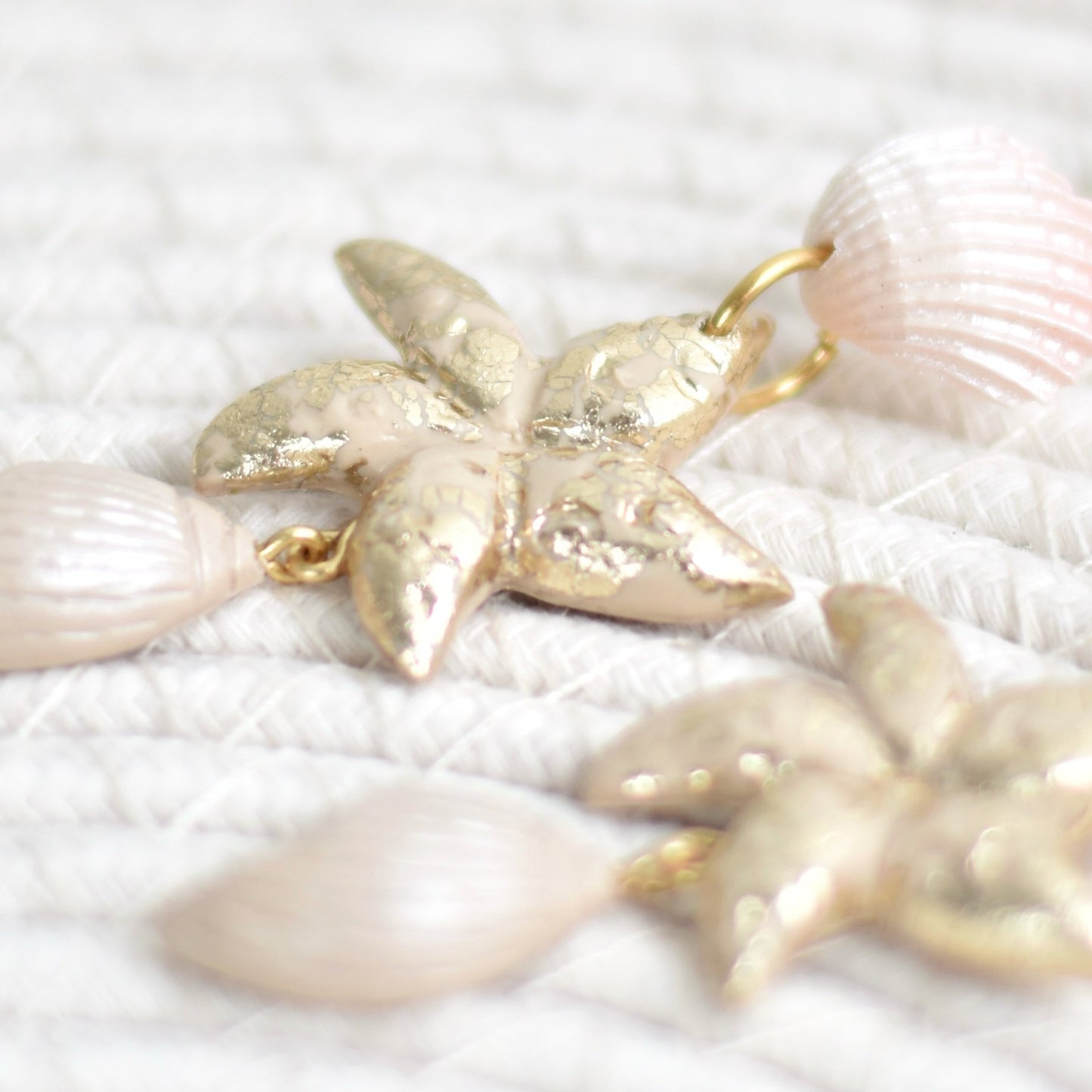 Seastar shine oorbellen - goudkleurig