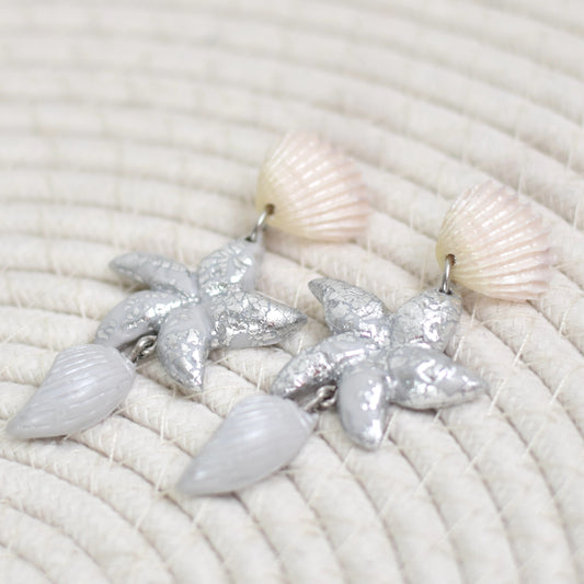 Seastar shine oorbellen - zilverkleurig